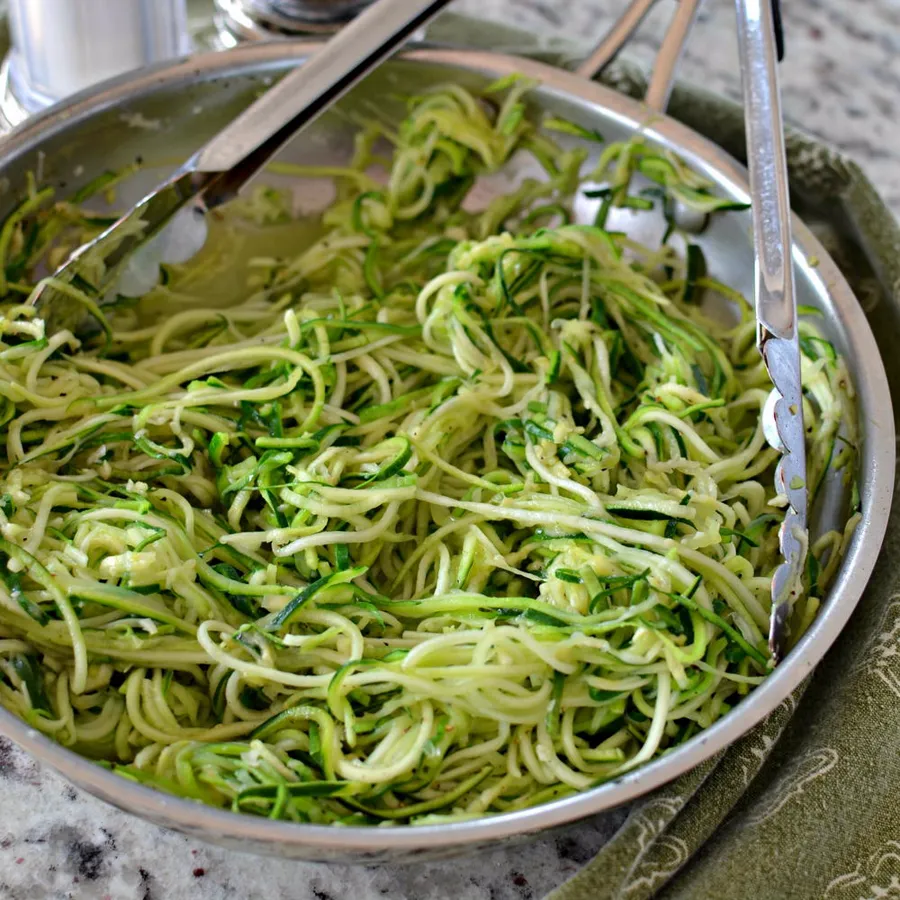 Fideos de zucchini espaguetis low carb