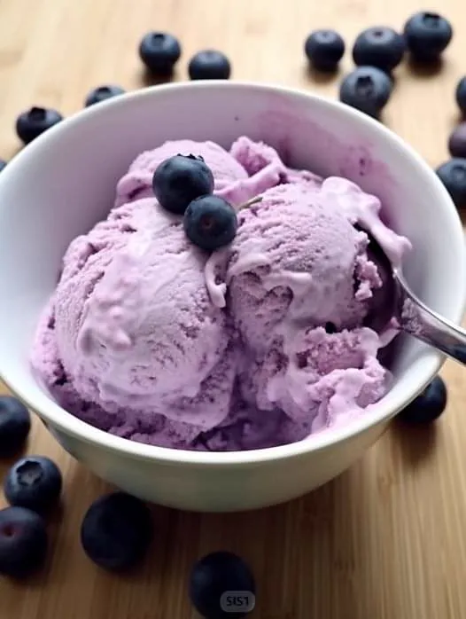 Helado de arándanos low carb sin azúcar